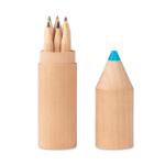 PETIT COLORET 6 pencils in wooden box Timber