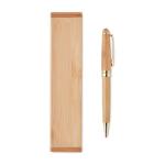 ETNA Bamboo twist ball pen in box Timber