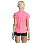 SPORTY WOMEN SPORTY DAMENT-SHIRT  140g, Neonrosa Neonrosa | XS