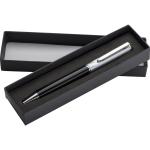Ballpen with silver top Black
