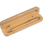 Bamboo pen with twist in bamboo case Fawn