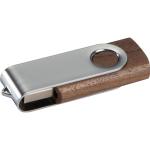 Twist USB Stick with dark wood cover Brown