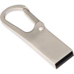 Metal USB stick with carabiner - 8GB Convoy grey