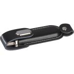 USB Stick with leather cover 4GB Black