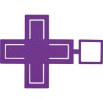 Mobile phone holder Cross Purple