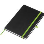 A5 notebook with coloured engraving Apple green