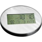 Wall clock with digital display Convoy grey
