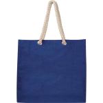 Jutetasche mit Kordelgriffen Blau