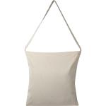 Cotton bag with woven carrying handle and bottom fold White