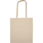 Bio Baumwolltasche mit Bodenfalte Beige