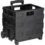 Folding shopping trolley Black