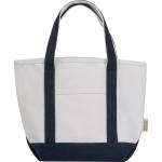 Kleine Tragetasche aus recycelter Baumwolle Beige