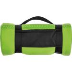 Fleecedecke mit Tragebanderole Apfelgrün