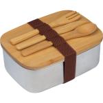 Spacious stainless steel lunchbox with bamboo lid Fawn