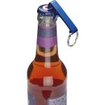 Metal keyring with bottle and can opener Aztec blue
