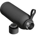 Rubberised drinking bottle with loop, 500 ml Anthracite