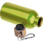 Edelstahltrinkflasche mit Karabiner, 400ml Apfelgrün