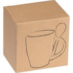 Tasse aus Porzellan mit Löffel, 250ml Blau