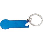 Keyring with shopping cart chip Aztec blue