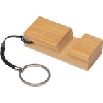 Keychain with mobile stand made from bamboo Fawn