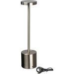 Stainless steel table lamp with rechargeable battery Convoy grey