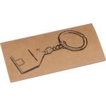Metal keyring in house shape Convoy grey