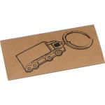 Metal keyring HGV Convoy grey