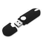USB Stick Oval Cap Black | 128 MB