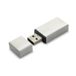 USB Stick Metal Carve Flat silver | 128 MB