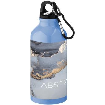 Oregon 400 ml aluminium water bottle with carabiner Light blue