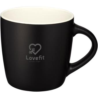 Riviera 340 ml ceramic mug Black/white