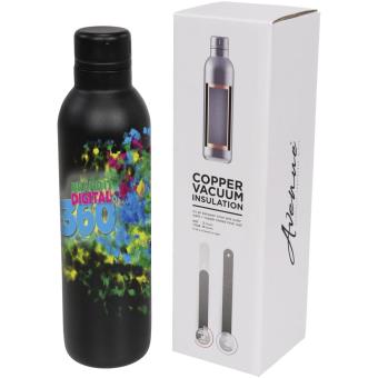 Thor 510 ml copper vacuum insulated water bottle Black