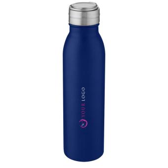 Harper 700 ml stainless steel water bottle with metal loop Corporate blue