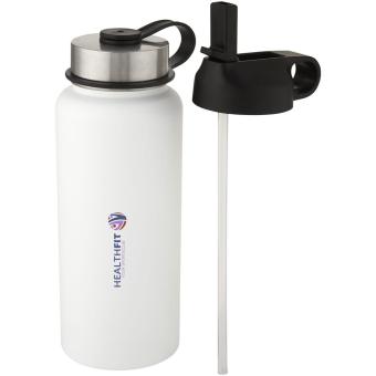 Supra 1 L copper vacuum insulated sport bottle with 2 lids White