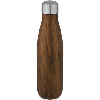 Cove 500 ml vacuum insulated stainless steel bottle with wood print 