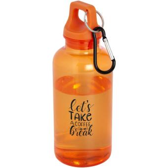 Oregon 400 ml RCS-zertifizierte Trinkflasche aus recyceltem Kunststoff mit Karabiner Orange