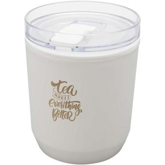 Hudson 180 ml doppelwandiger Becher aus recyceltem Kunststoff Weiß