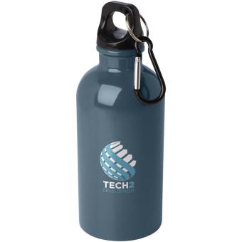 Oregon 400 ml RCS-zertifizierte, einwandige Trinkflasche aus Edelstahl mit Karabinerhaken Blau