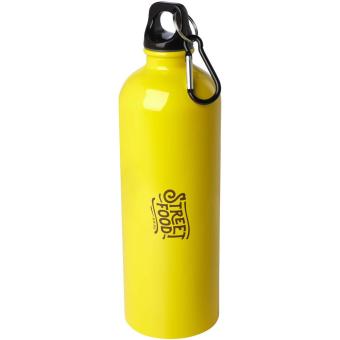 Oregon 750 ml RCS certified single wall stainless steel water bottle with carabiner Yellow
