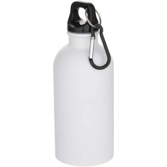Oregon 400 ml matte RCS recycled single wall stainless steel water bottle with carabiner 