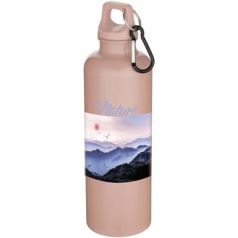 Oregon 750 ml einfarbige RS-zertifizierte Wasserflasche aus recyceltem Kunststoff mit Karabinerhaken Altrosa