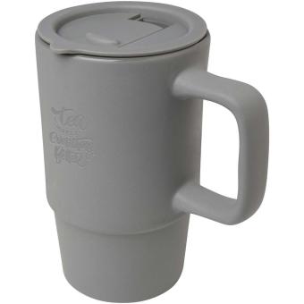 Carter 450 ml Keramiktasse mit Kunststoffdeckel Grau