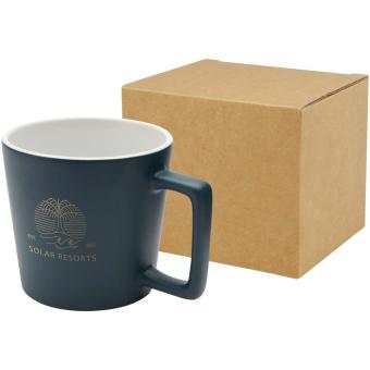 Cali 370 ml ceramic mug with matt finish Dark blue