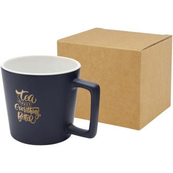 Cali 370 ml ceramic mug with matt finish Navy