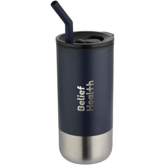 Grayson 480 ml RCS recycled insulated tumbler with straw Navy
