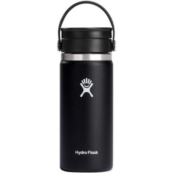 Hydro Flask Wide Mouth 473 ml insulated stainless steel tumbler with Flex Sip™ lid Black