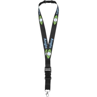 Yogi lanyard detachable buckle break-away closure Black