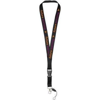 Sagan phone holder lanyard with detachable buckle Black