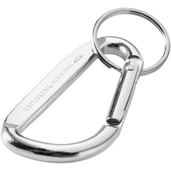 Timor RCS recycled aluminium carabiner keychain Silver