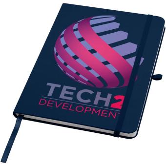 Teak A5 Hardcover Notizbuch, liniert, aus recyceltem Material Navy